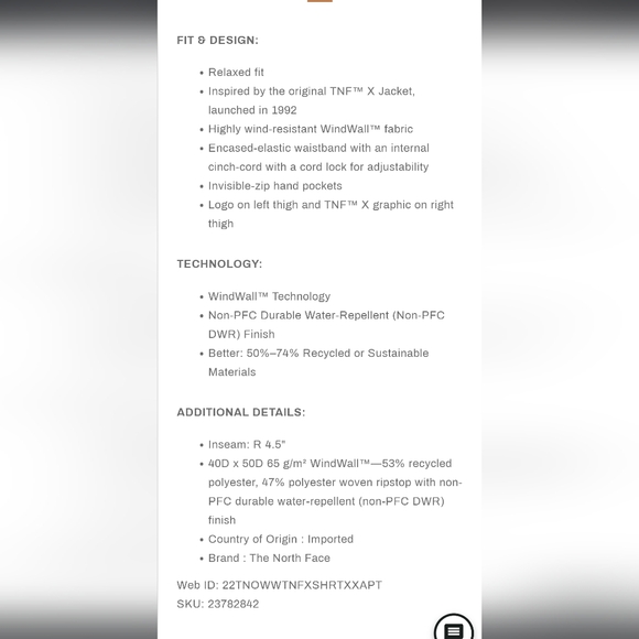 NORTH FACE TNF X SHORT - Picture 9 of 11